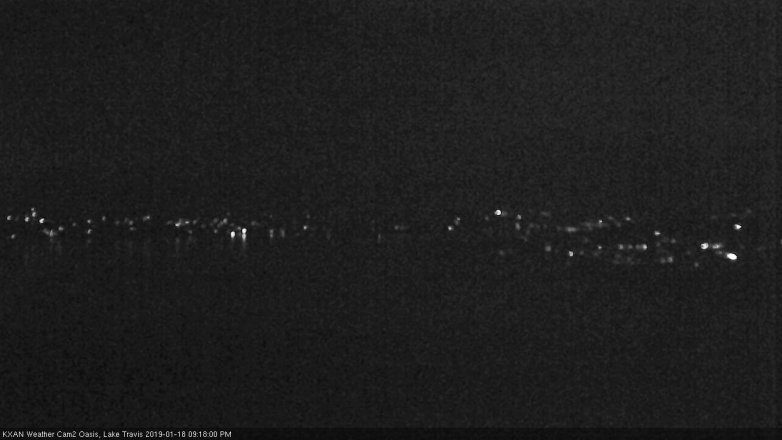 Lake Travis webcam, January 18, 2019 8:20 PM CT