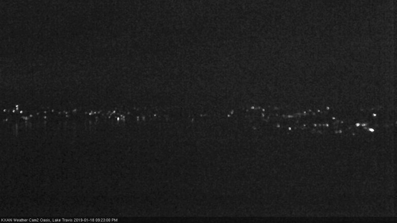 Lake Travis webcam, January 18, 2019 8:25 PM CT