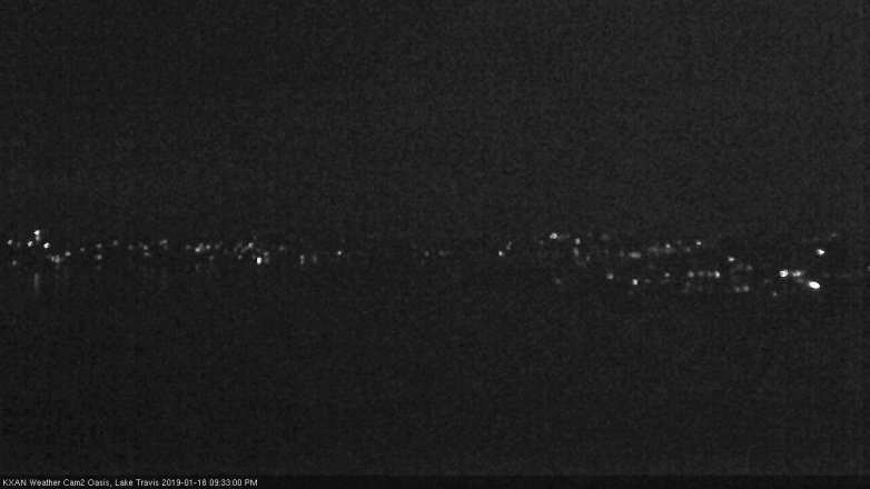Lake Travis webcam, January 18, 2019 8:35 PM CT