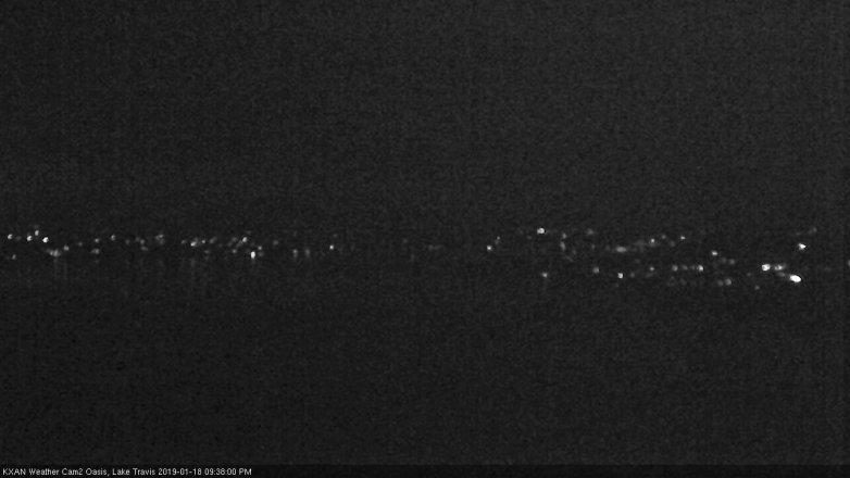 Lake Travis webcam, January 18, 2019 8:40 PM CT