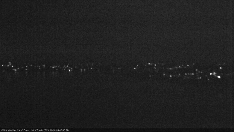 Lake Travis webcam, January 18, 2019 8:45 PM CT