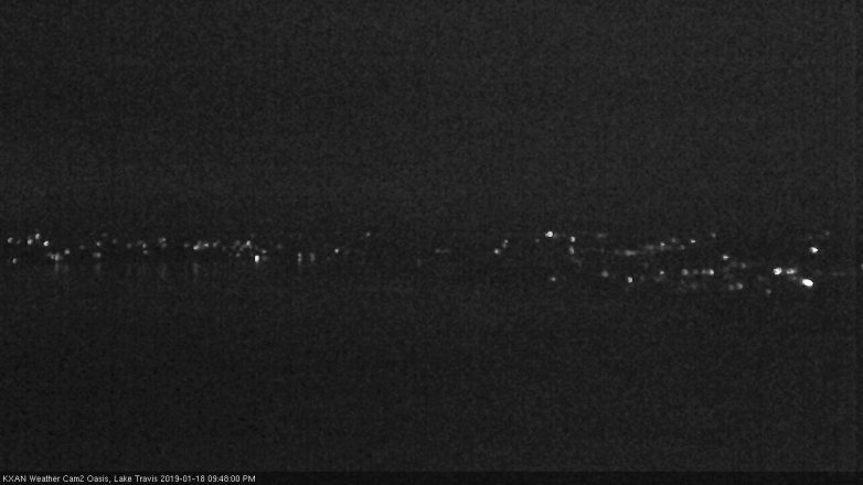 Lake Travis webcam, January 18, 2019 8:50 PM CT