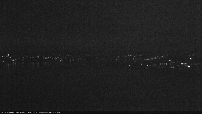 Lake Travis webcam, January 18, 2019 8:55 PM CT