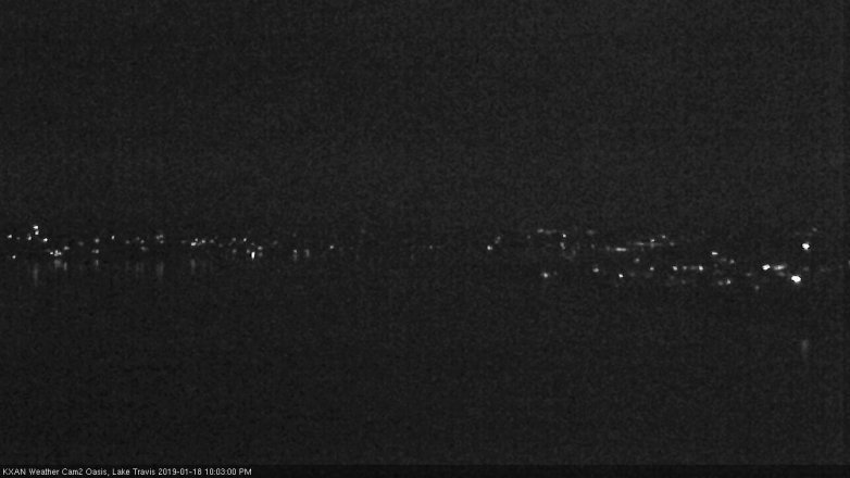 Lake Travis webcam, January 18, 2019 9:05 PM CT