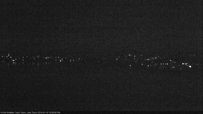 Lake Travis webcam, January 18, 2019 9:10 PM CT