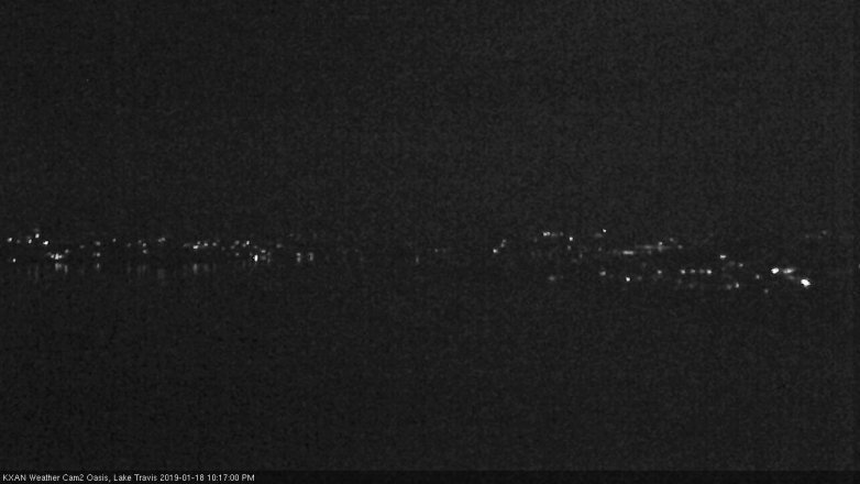 Lake Travis webcam, January 18, 2019 9:20 PM CT