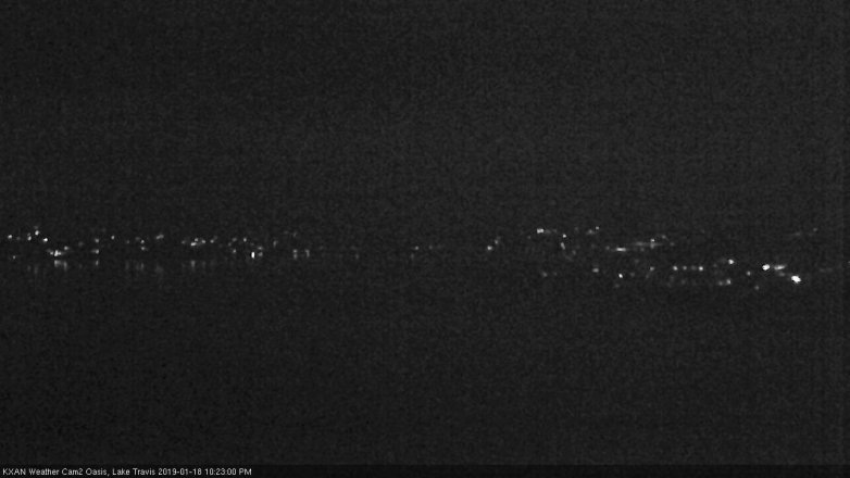 Lake Travis webcam, January 18, 2019 9:25 PM CT