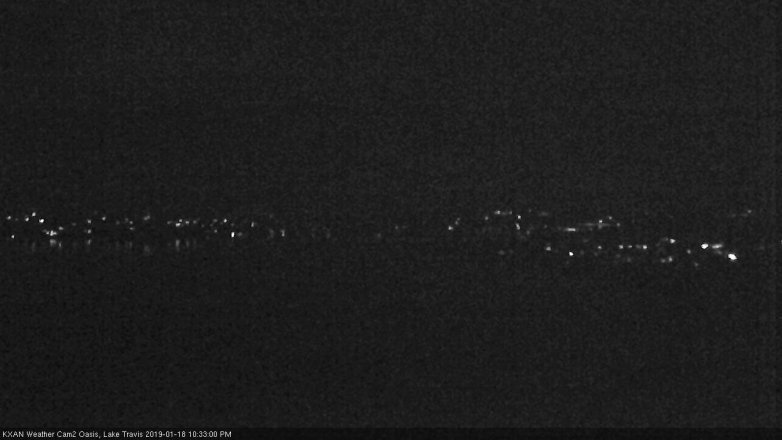 Lake Travis webcam, January 18, 2019 9:35 PM CT
