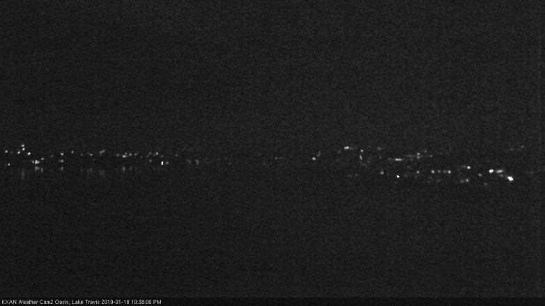 Lake Travis webcam, January 18, 2019 9:40 PM CT