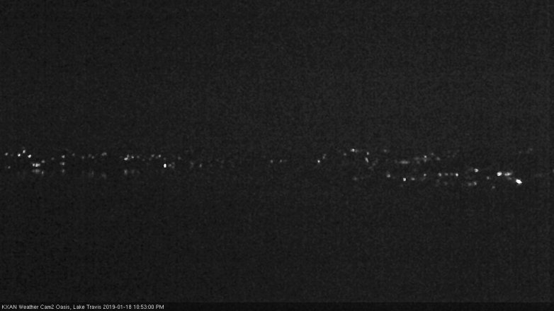 Lake Travis webcam, January 18, 2019 9:55 PM CT