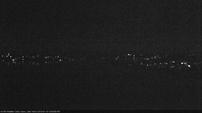 Lake Travis webcam, January 18, 2019 10:00 PM CT