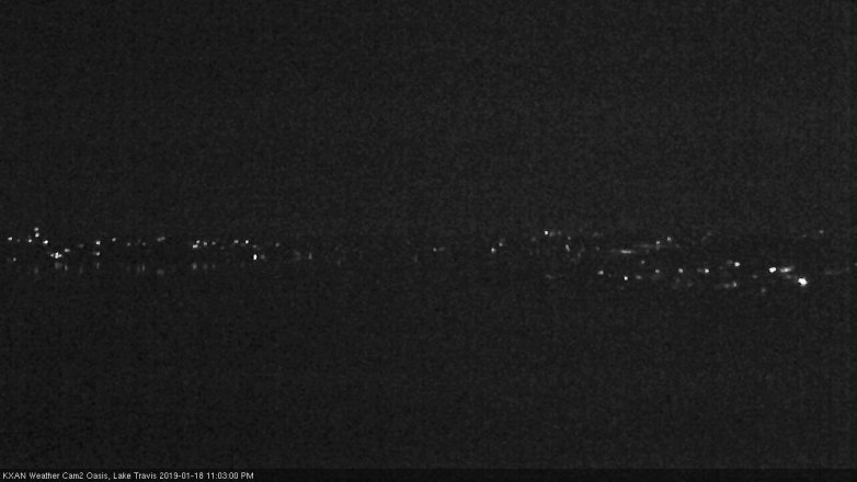 Lake Travis webcam, January 18, 2019 10:05 PM CT