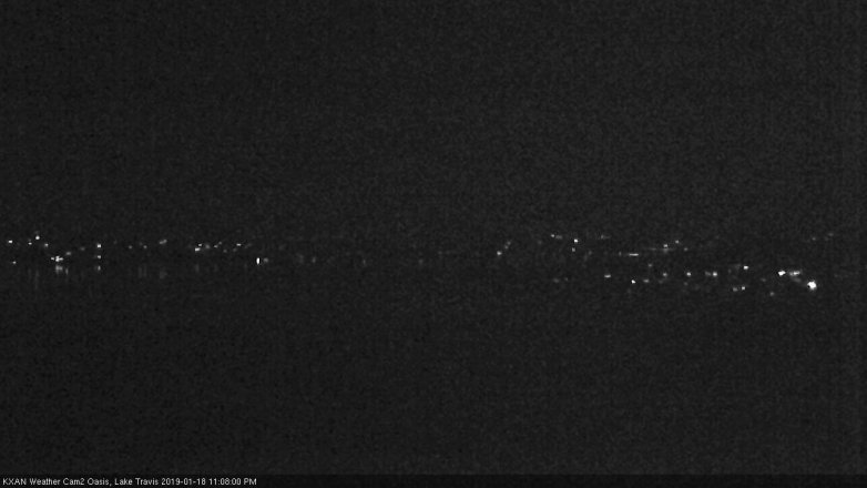 Lake Travis webcam, January 18, 2019 10:10 PM CT