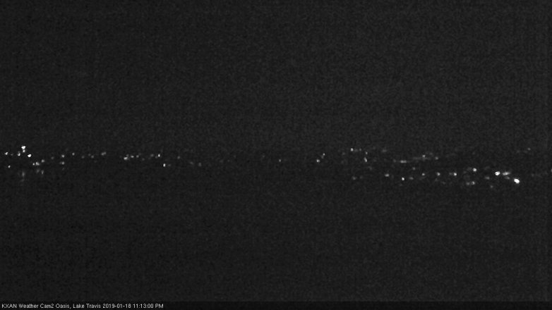 Lake Travis webcam, January 18, 2019 10:15 PM CT