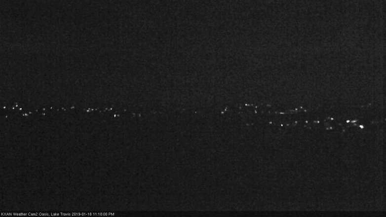 Lake Travis webcam, January 18, 2019 10:20 PM CT