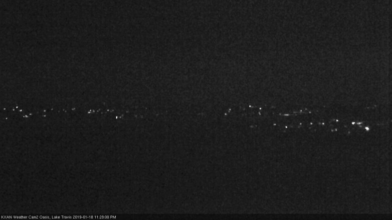 Lake Travis webcam, January 18, 2019 10:30 PM CT