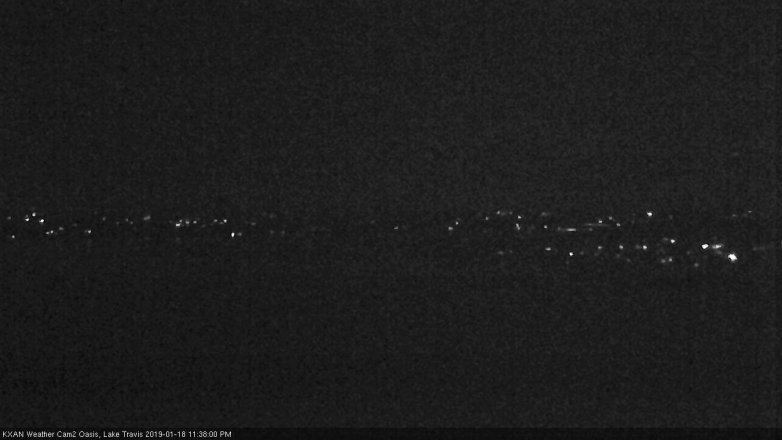 Lake Travis webcam, January 18, 2019 10:40 PM CT
