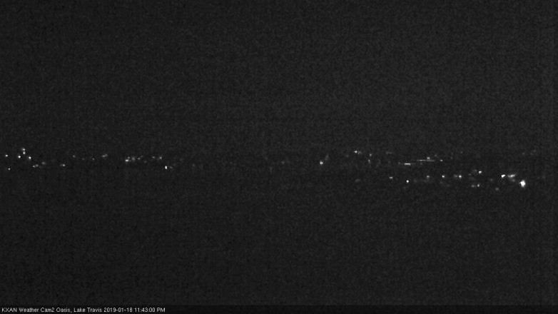 Lake Travis webcam, January 18, 2019 10:45 PM CT