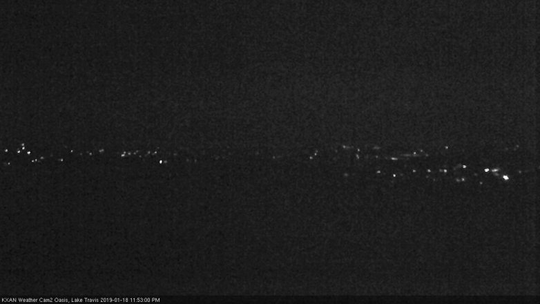 Lake Travis webcam, January 18, 2019 10:55 PM CT