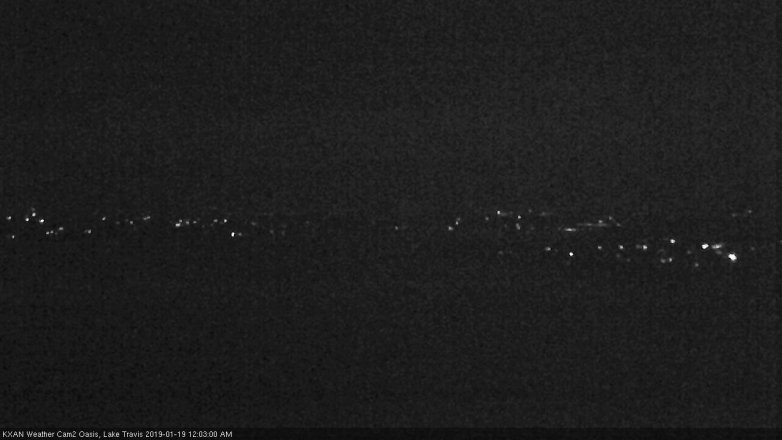 Lake Travis webcam, January 18, 2019 11:05 PM CT
