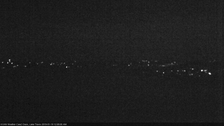 Lake Travis webcam, January 18, 2019 11:10 PM CT