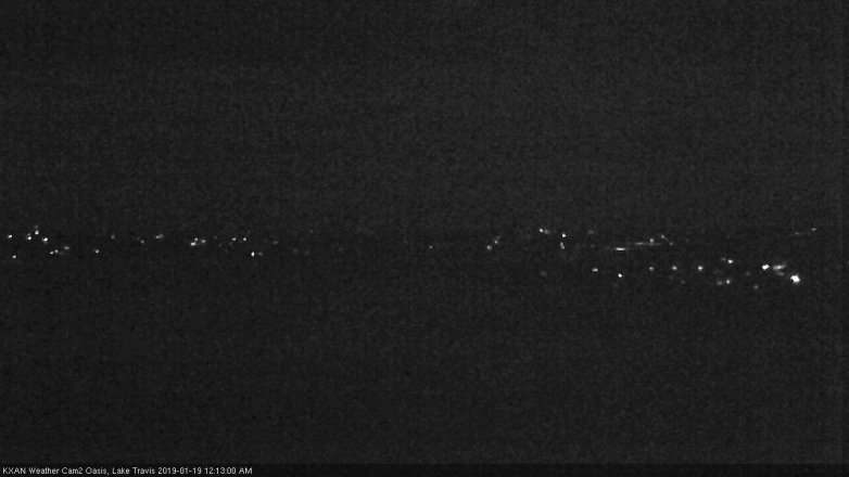 Lake Travis webcam, January 18, 2019 11:15 PM CT