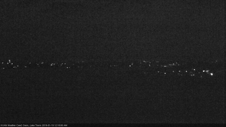 Lake Travis webcam, January 18, 2019 11:20 PM CT