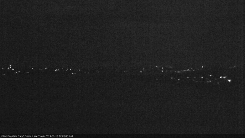 Lake Travis webcam, January 18, 2019 11:30 PM CT