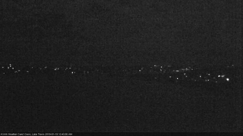 Lake Travis webcam, January 18, 2019 11:45 PM CT