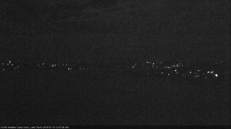 Lake Travis webcam, January 18, 2019 11:50 PM CT