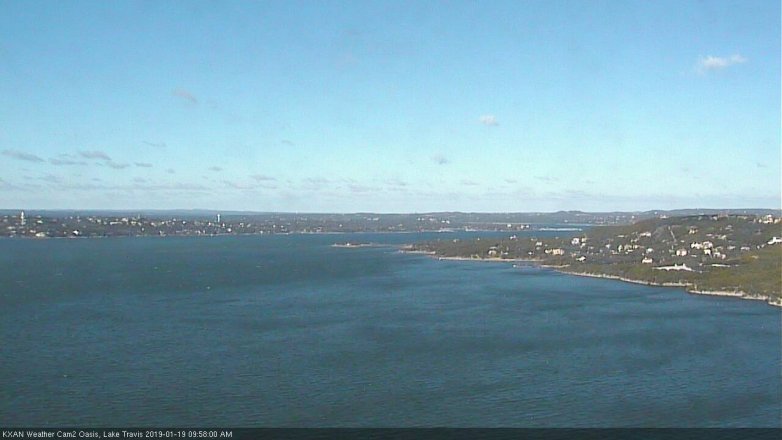 Lake Travis webcam, January 19, 2019 9:00 AM CT