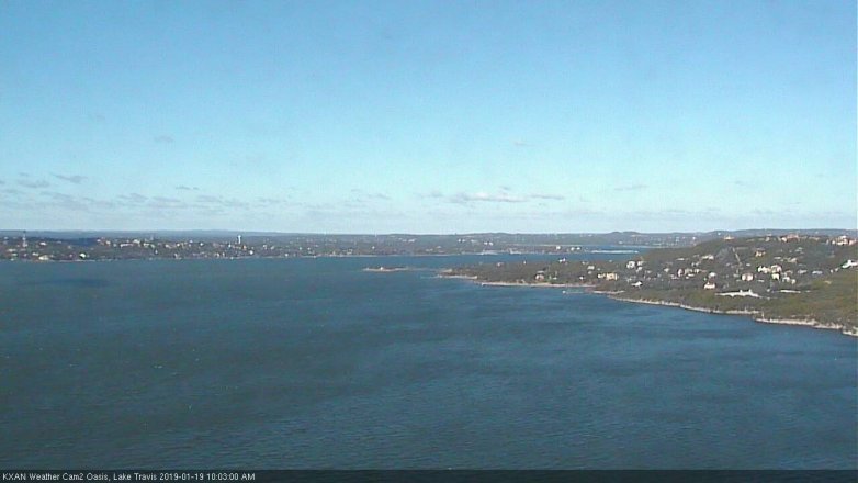 Lake Travis webcam, January 19, 2019 9:05 AM CT