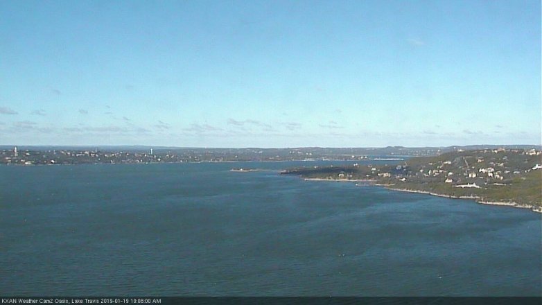 Lake Travis webcam, January 19, 2019 9:10 AM CT