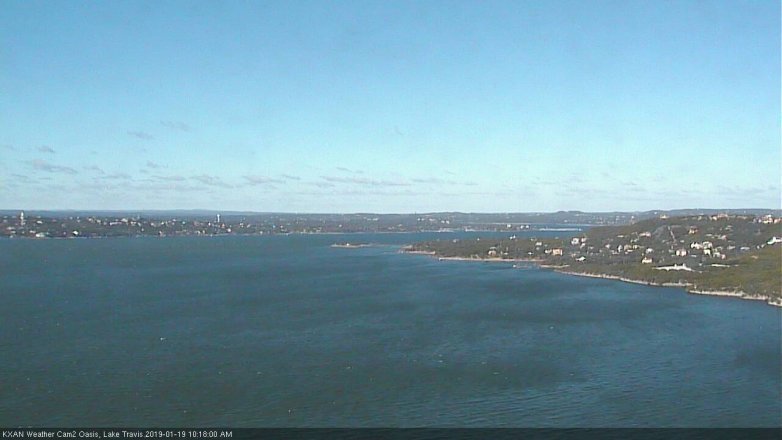 Lake Travis webcam, January 19, 2019 9:20 AM CT
