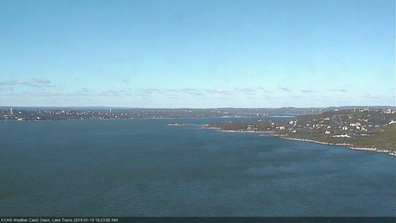 Lake Travis webcam, January 19, 2019 9:25 AM CT