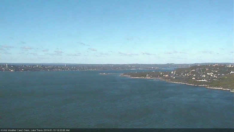 Lake Travis webcam, January 19, 2019 9:35 AM CT
