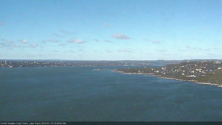 Lake Travis webcam, January 19, 2019 9:40 AM CT