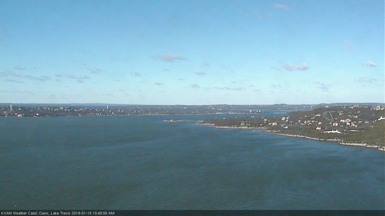 Lake Travis webcam, January 19, 2019 9:50 AM CT