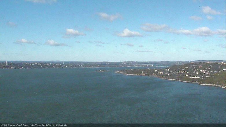 Lake Travis webcam, January 19, 2019 10:00 AM CT