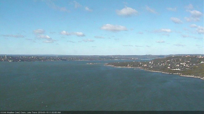 Lake Travis webcam, January 19, 2019 10:05 AM CT