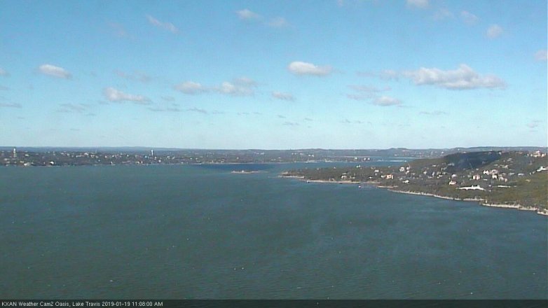 Lake Travis webcam, January 19, 2019 10:10 AM CT