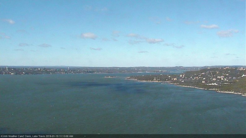 Lake Travis webcam, January 19, 2019 10:15 AM CT
