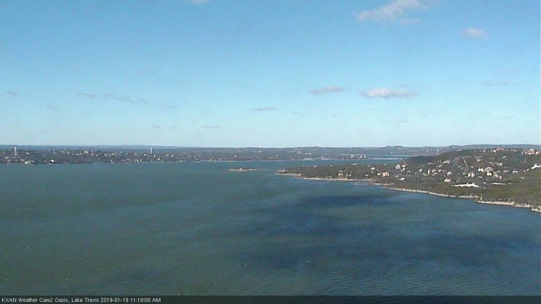 Lake Travis webcam, January 19, 2019 10:20 AM CT