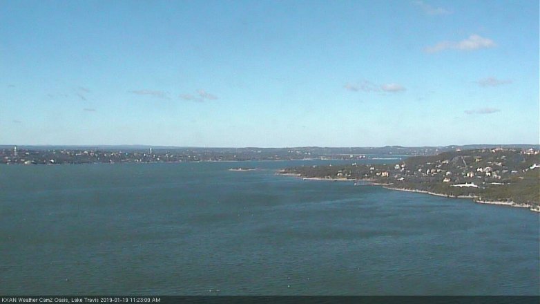 Lake Travis webcam, January 19, 2019 10:25 AM CT