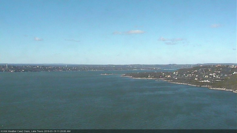 Lake Travis webcam, January 19, 2019 10:30 AM CT