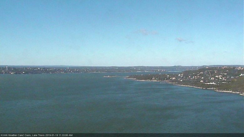 Lake Travis webcam, January 19, 2019 10:35 AM CT
