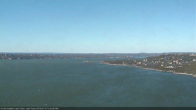 Lake Travis webcam, January 19, 2019 10:45 AM CT