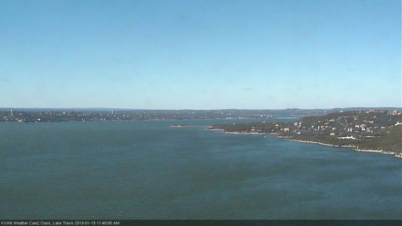 Lake Travis webcam, January 19, 2019 10:50 AM CT