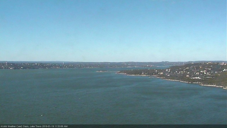 Lake Travis webcam, January 19, 2019 10:55 AM CT