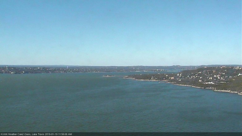 Lake Travis webcam, January 19, 2019 11:00 AM CT